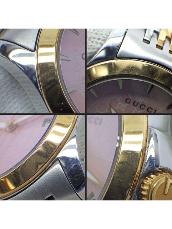 Gucci Watch Timeless 126.5 Date Luminous Hand GG Pattern Pink Shell Dial SS main image 10